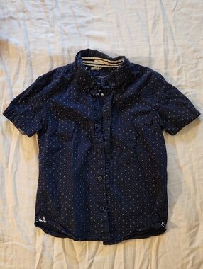 Denim & Flower Navy Short-Sleeve Button-Down